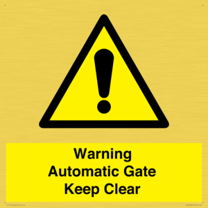 Warning Automatic Gate Keep Clear